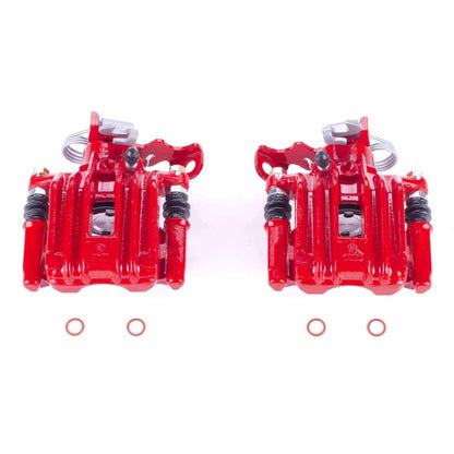 PowerStop Power Stop 98-01 Audi A4 Rear Red Calipers w/Brackets - Pair S2108