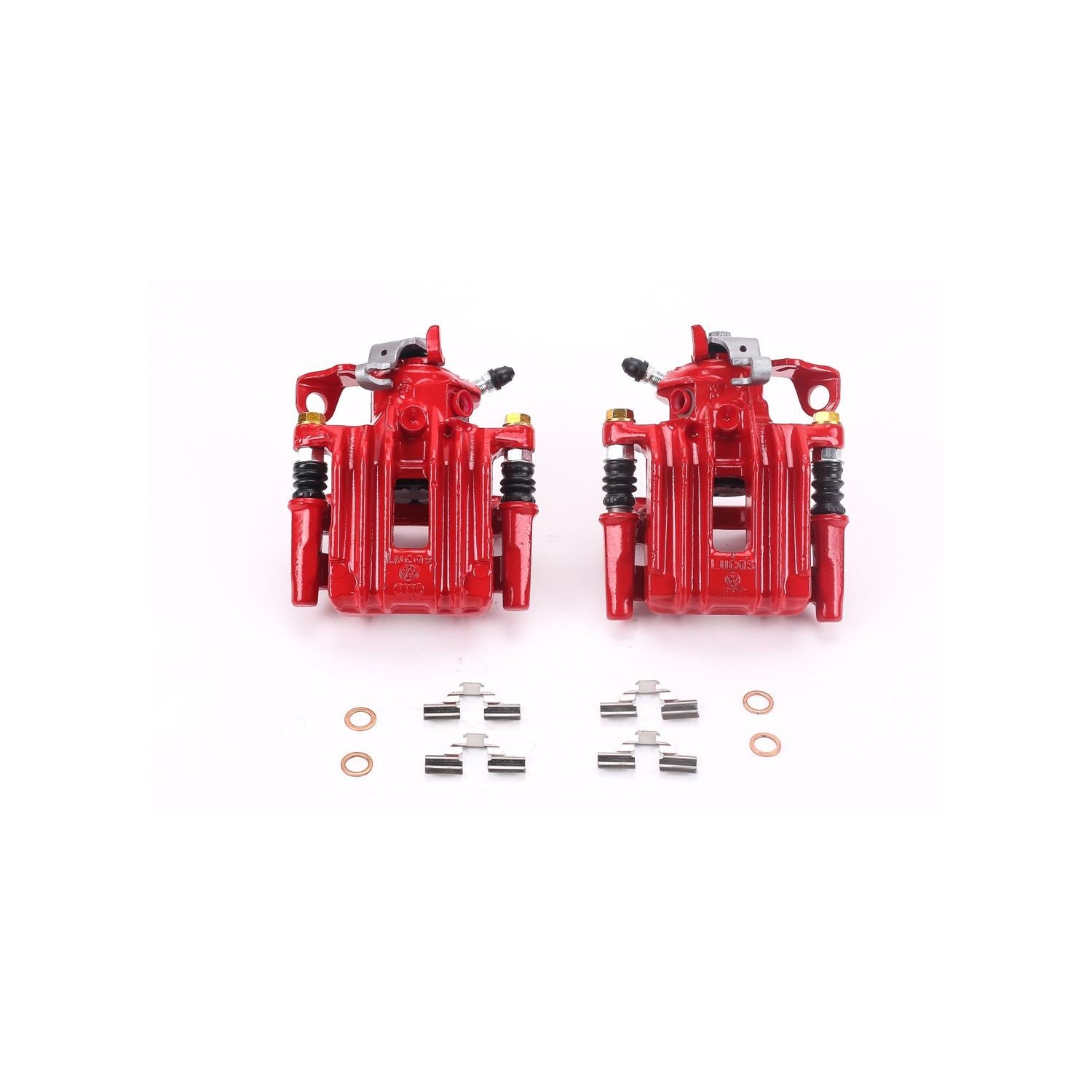 PowerStop Power Stop 98-99 Audi A3 Rear Red Calipers w/Brackets - Pair S2570