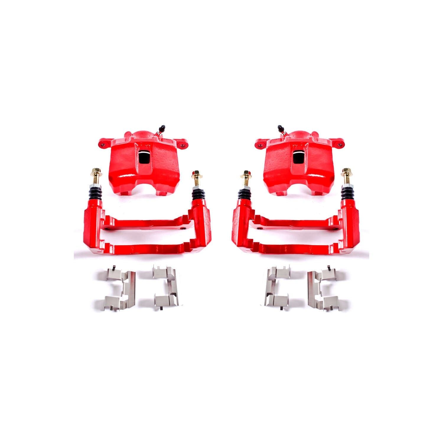 PowerStop Power Stop 01-03 Acura CL Front Red Calipers w/Brackets - Pair S2584