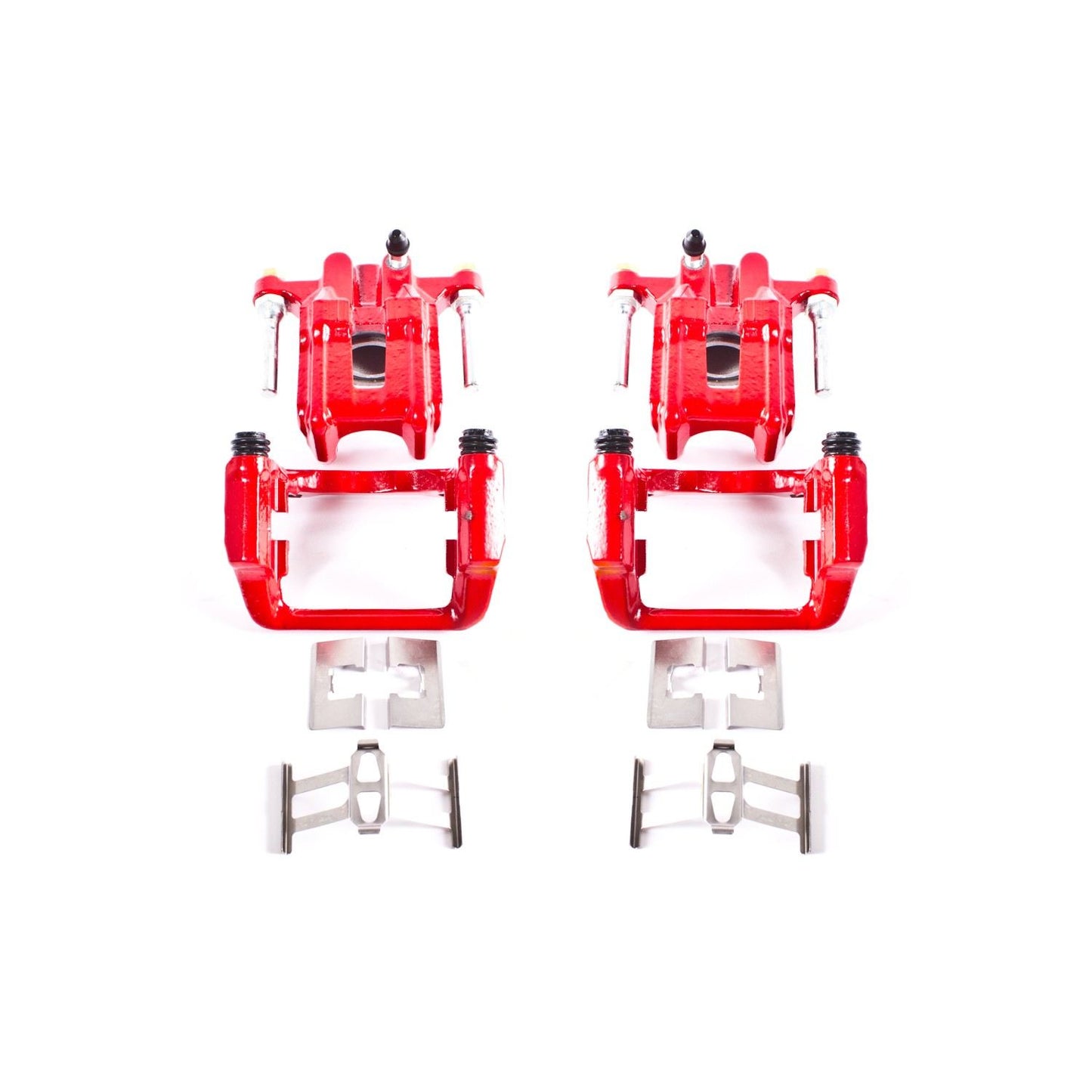 PowerStop Power Stop 01-03 Acura CL Rear Red Calipers w/Brackets - Pair S2588