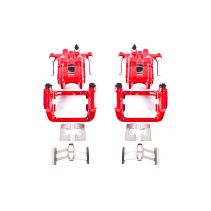 PowerStop Power Stop 01-03 Acura CL Rear Red Calipers w/Brackets - Pair S2588