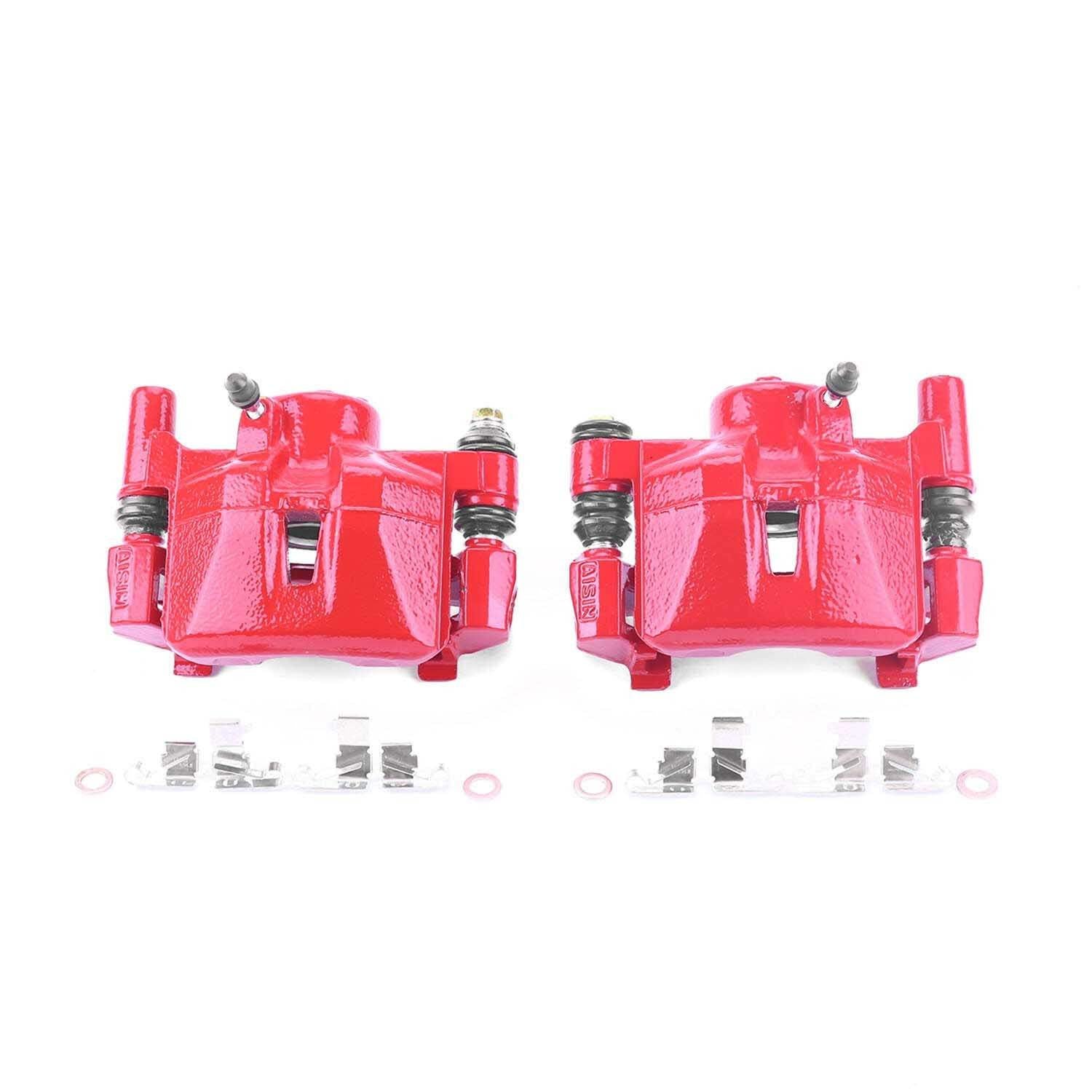 PowerStop Power Stop 99-03 Lexus RX300 Rear Red Calipers w/Brackets - Pair S2592
