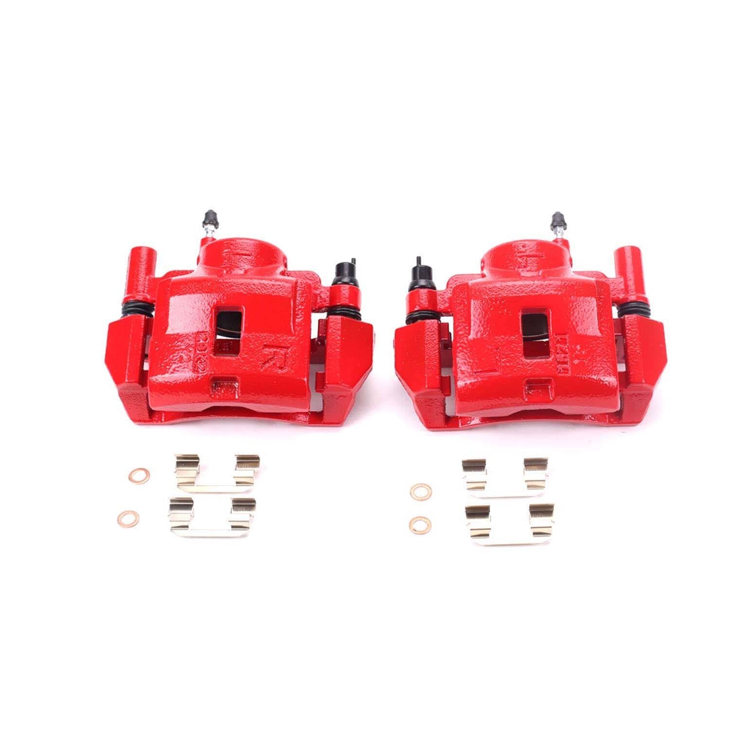 PowerStop Power Stop 00-02 Mazda 626 Front Red Calipers w/Brackets - Pair S2608