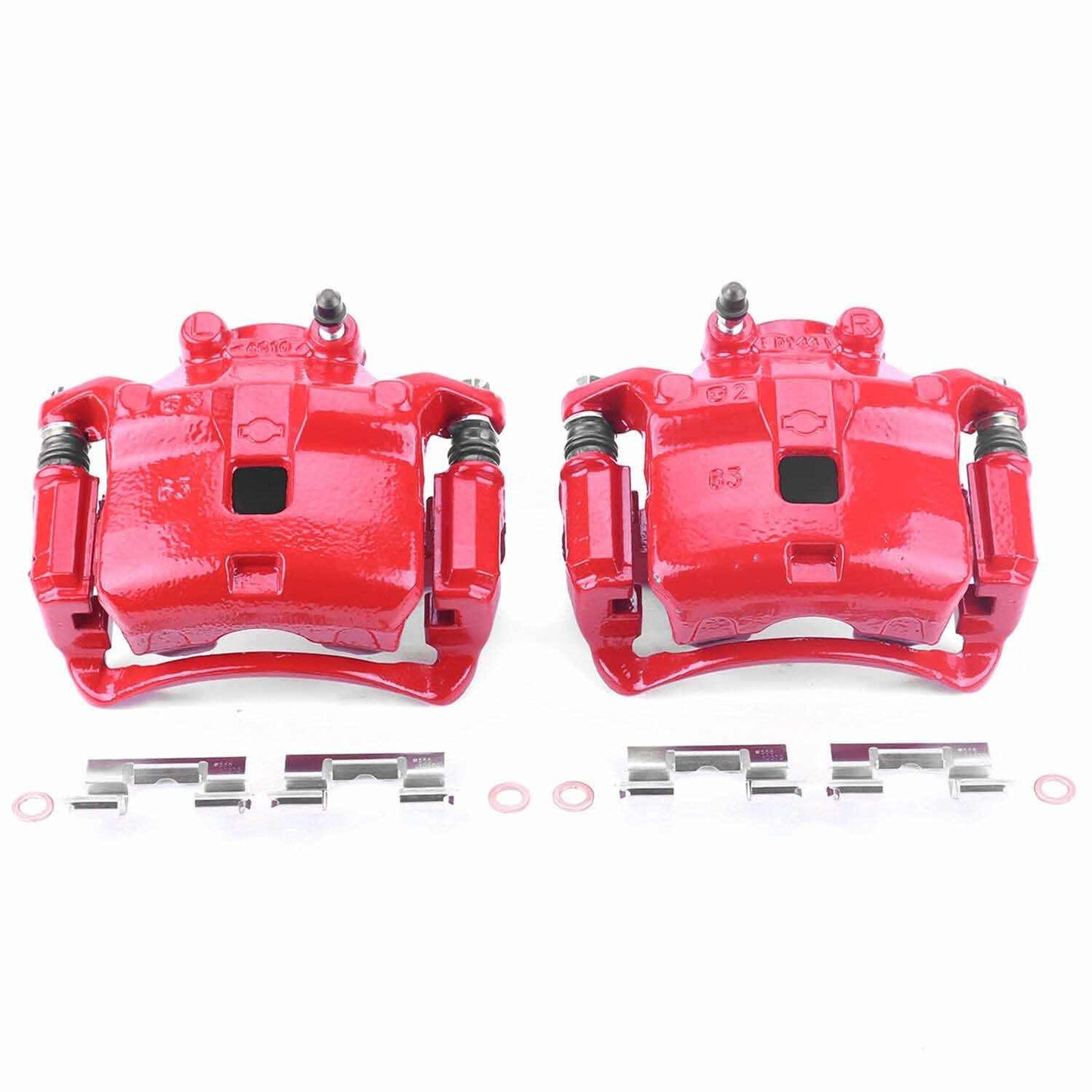 PowerStop Power Stop 00-06 Nissan Sentra Front Red Calipers w/Brackets - Pair S2618