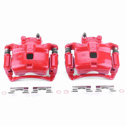 PowerStop Power Stop 00-06 Nissan Sentra Front Red Calipers w/Brackets - Pair S2618