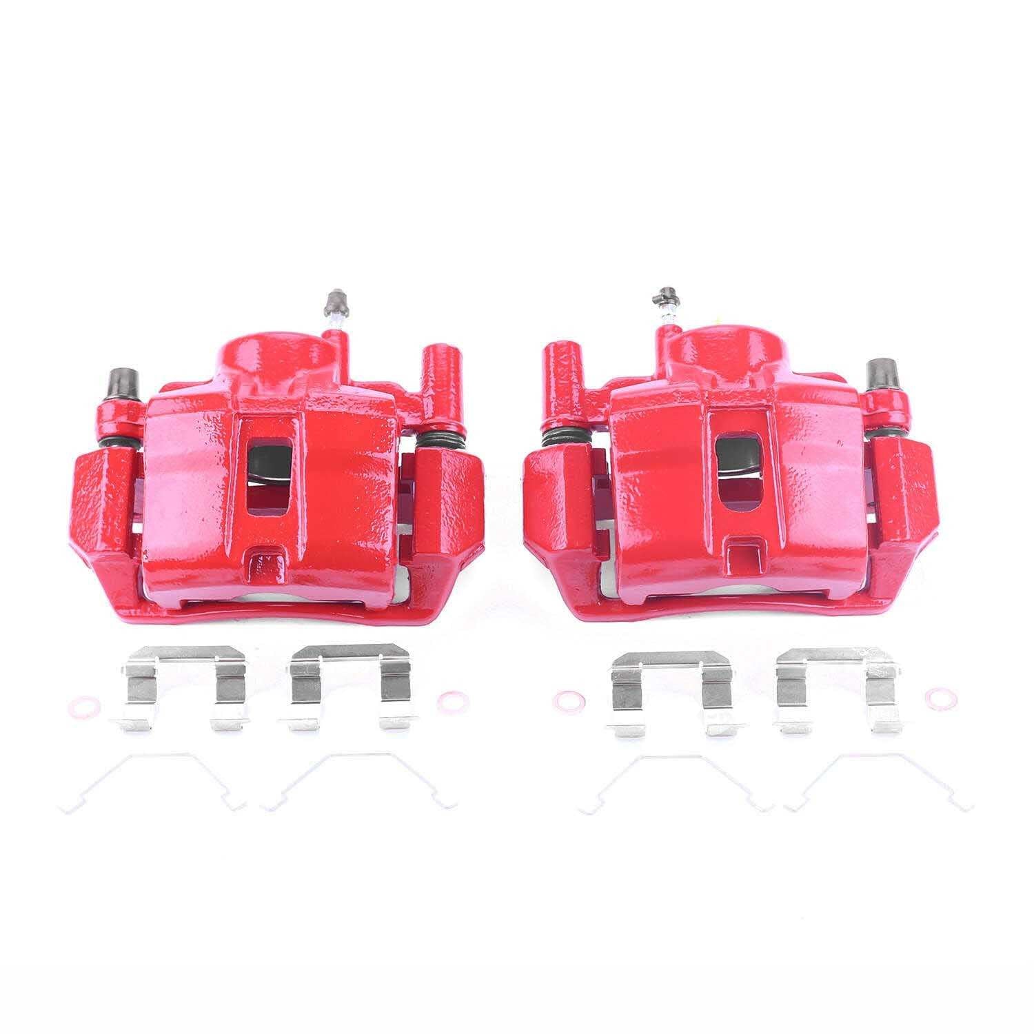 PowerStop Power Stop 98-02 Mazda 626 Front Red Calipers w/Brackets - Pair S2622