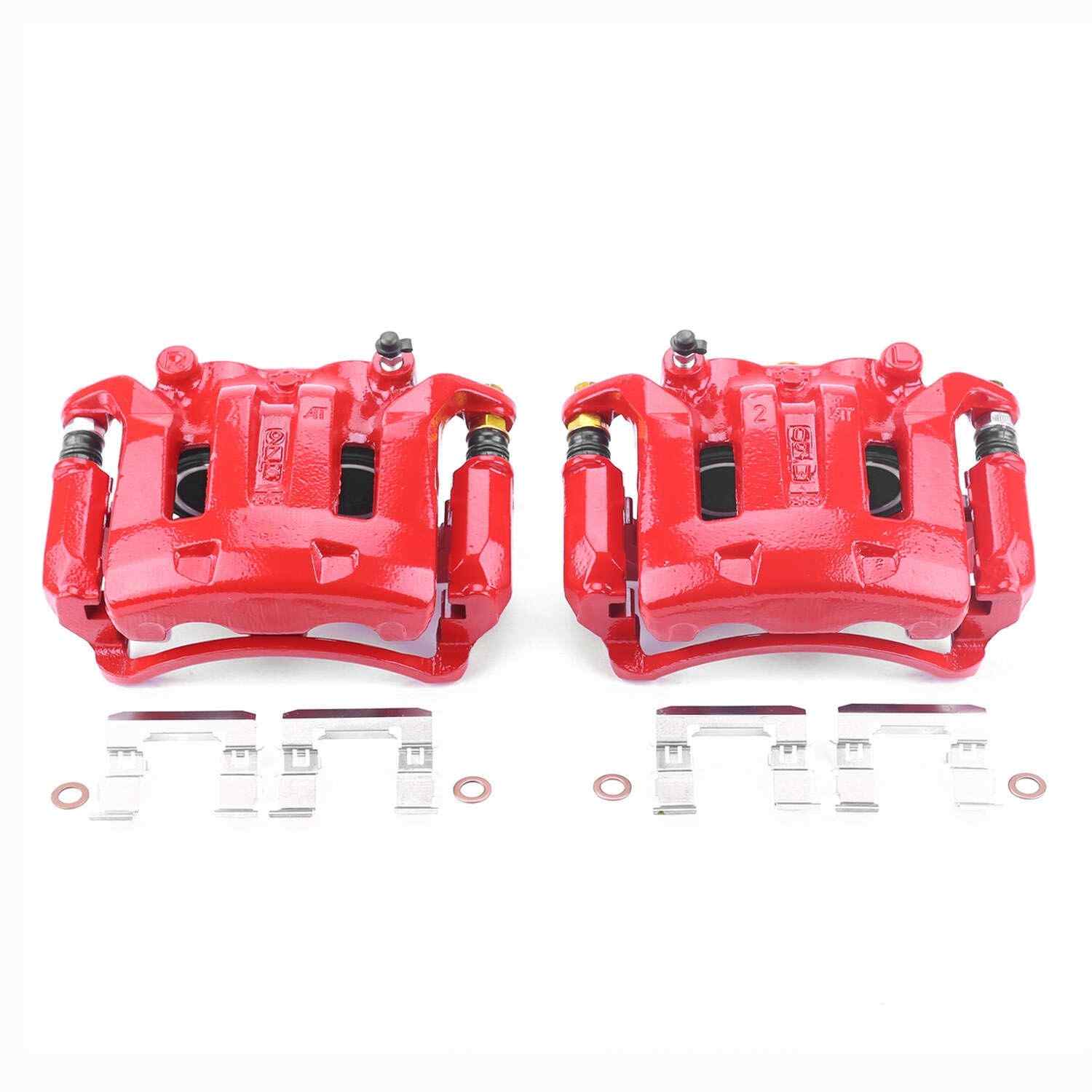 PowerStop Power Stop 03-04 Nissan Frontier Front Red Calipers w/Brackets - Pair S2638
