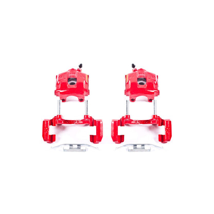 PowerStop Power Stop 01-05 BMW 320i Rear Red Calipers w/Brackets - Pair S2640A