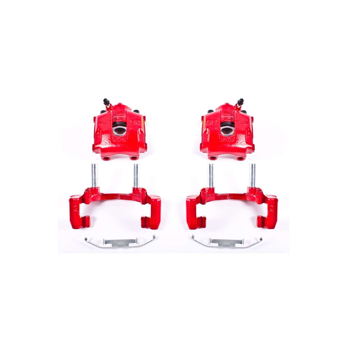 PowerStop Power Stop 2000 BMW 323Ci Rear Red Calipers w/Brackets - Pair S2640