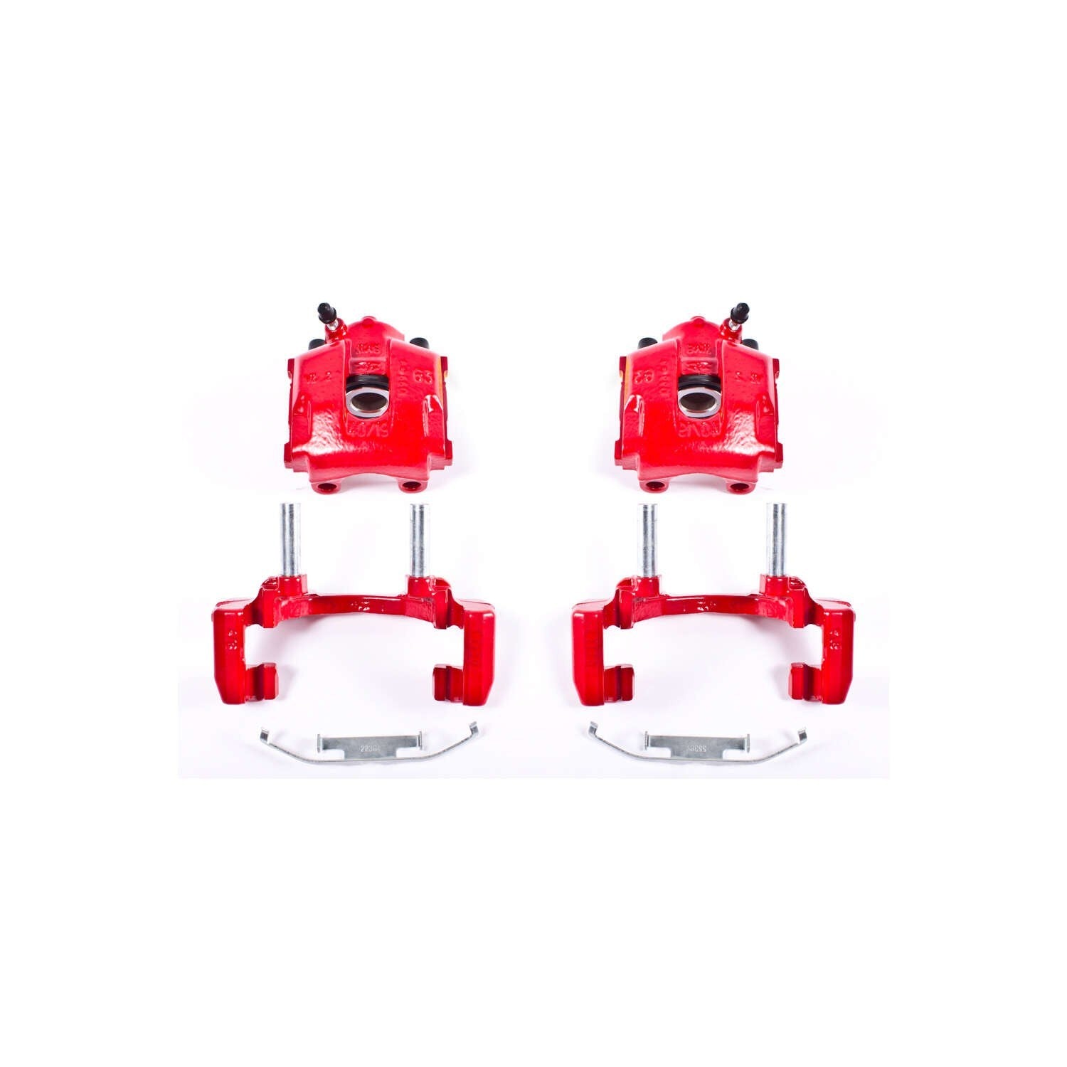 PowerStop Power Stop 2000 BMW 323Ci Rear Red Calipers w/Brackets - Pair S2640