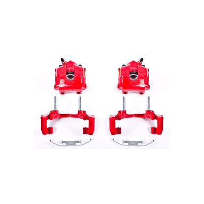 PowerStop Power Stop 2000 BMW 323Ci Rear Red Calipers w/Brackets - Pair S2640