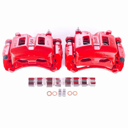 PowerStop Power Stop 01-06 Mitsubishi Montero Front Red Calipers w/Brackets - Pair S2656