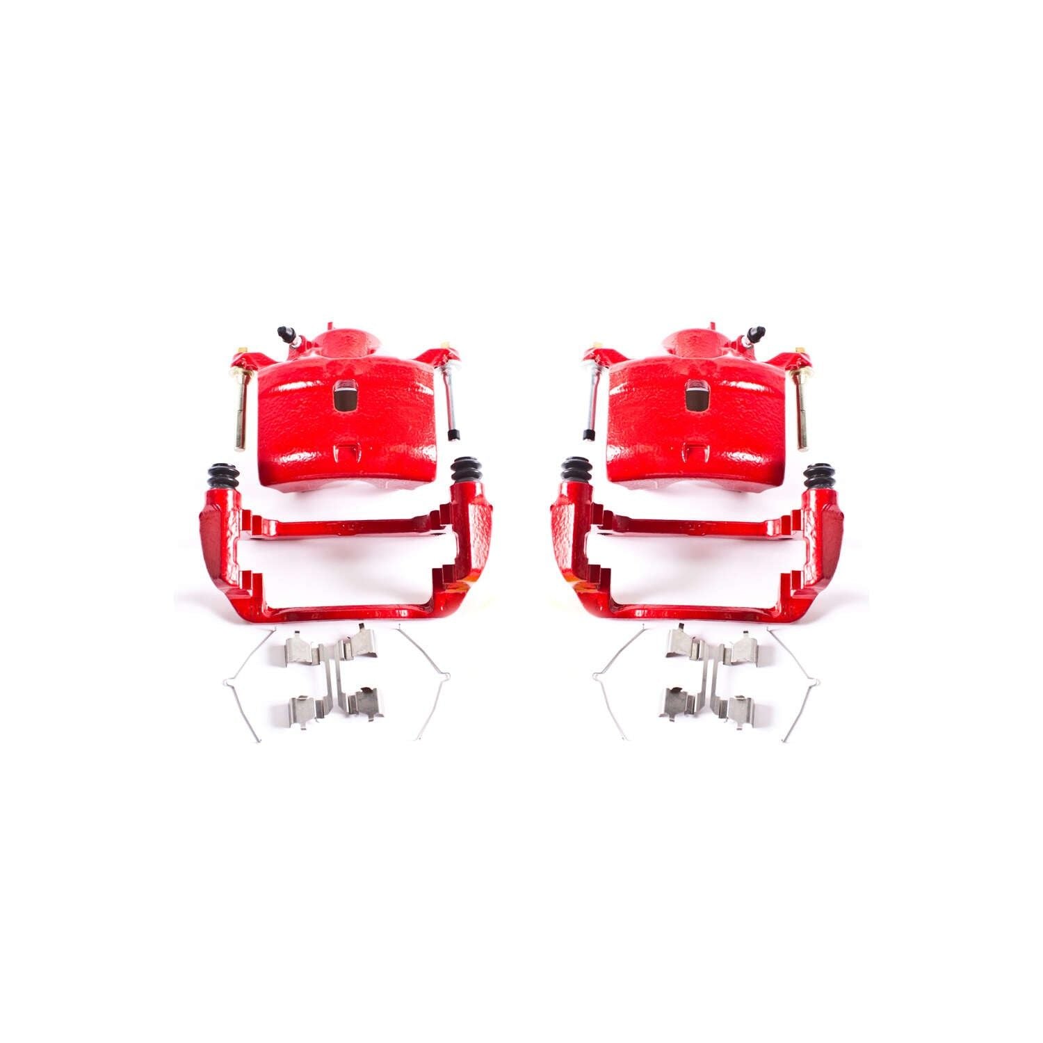 PowerStop Power Stop 02-04 Honda CR-V Front Red Calipers w/Brackets - Pair S2662