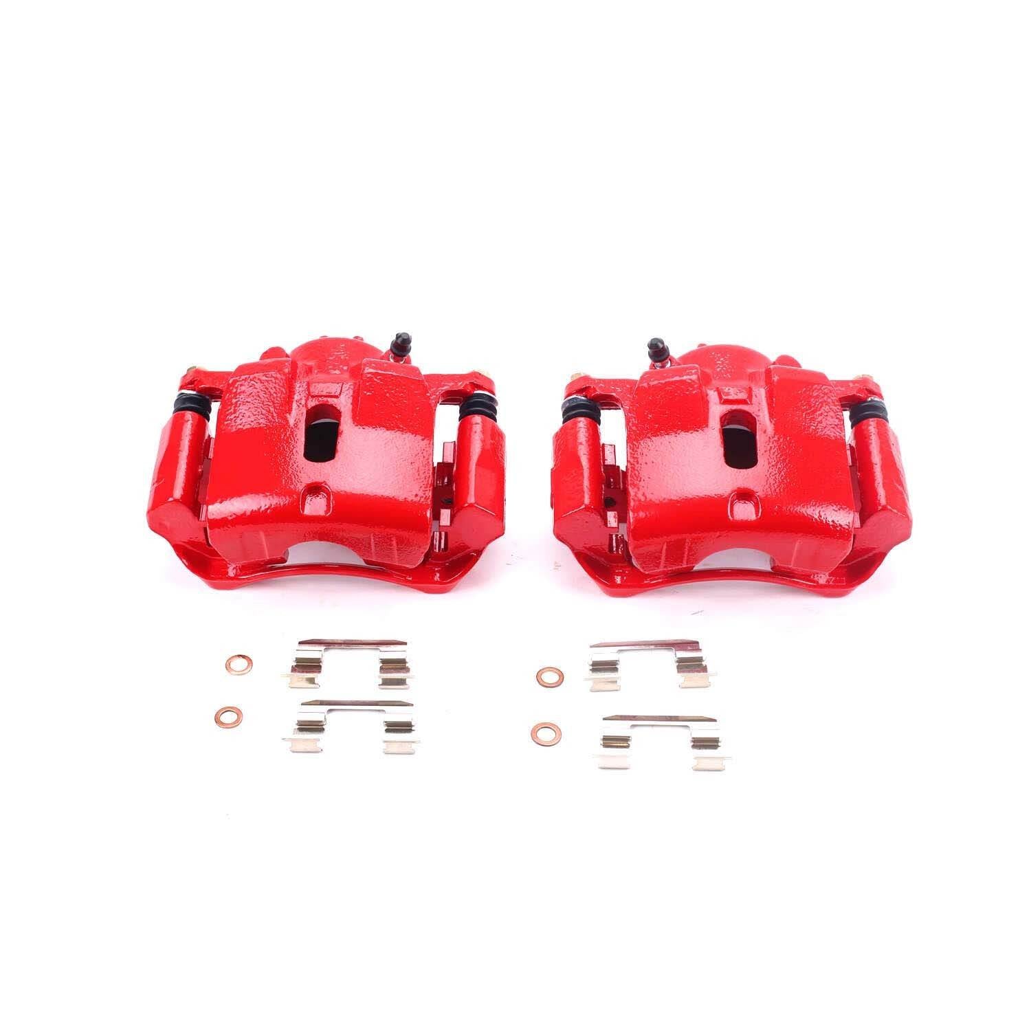 PowerStop Power Stop 03-08 Honda Pilot Front Red Calipers w/Brackets - Pair S2670