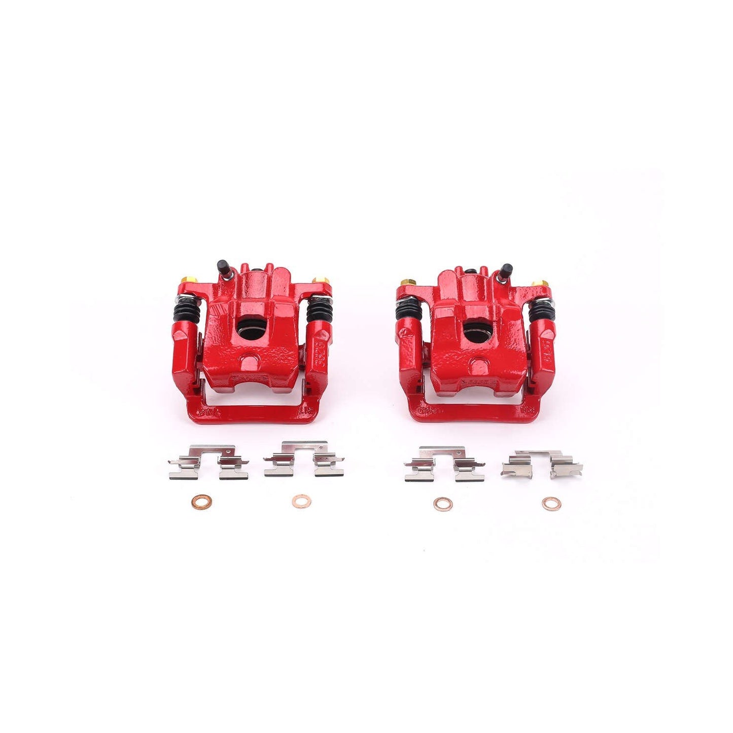 PowerStop Power Stop 01-06 Acura MDX Rear Red Calipers w/Brackets - Pair S2674
