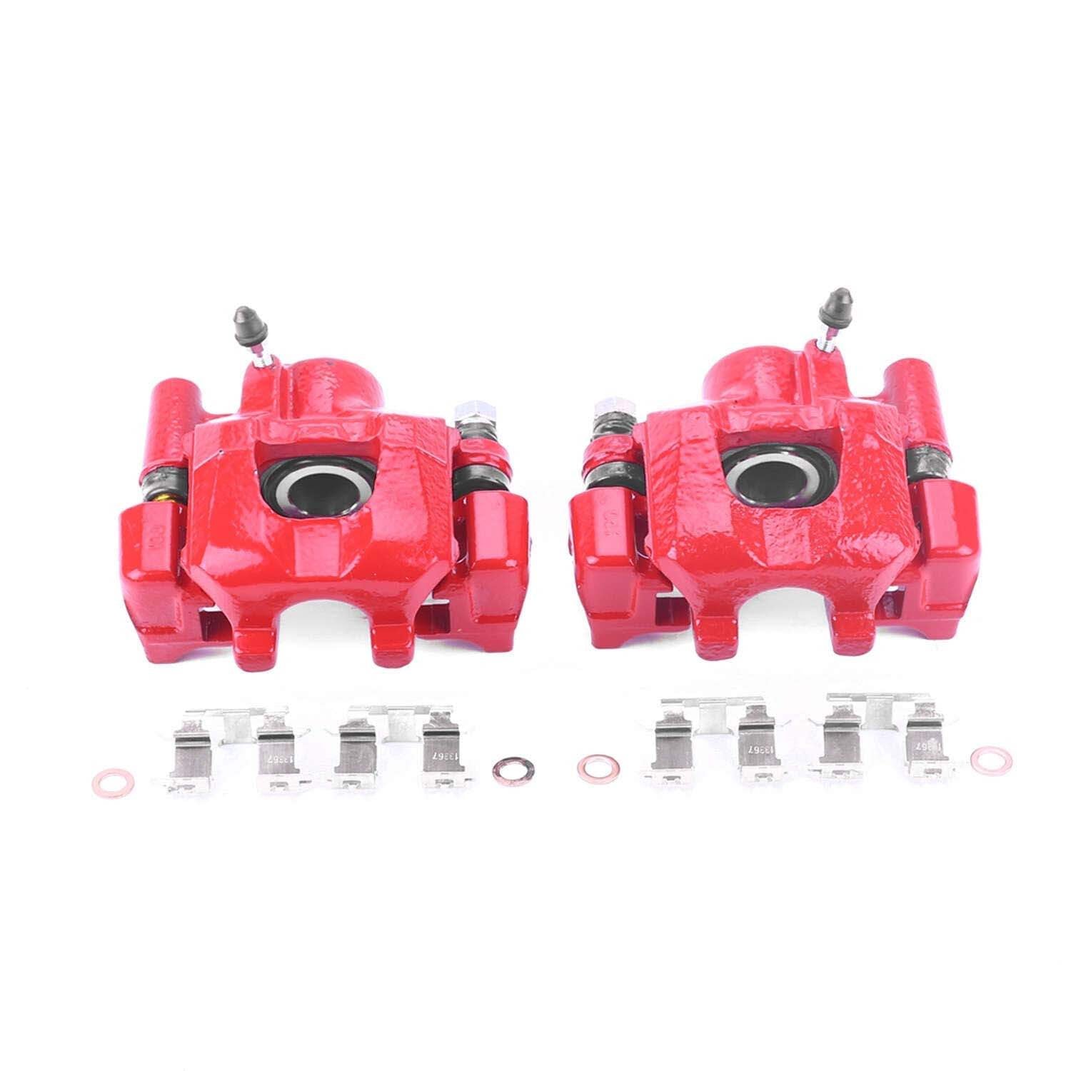 PowerStop Power Stop 02-03 Lexus ES300 Rear Red Calipers w/Brackets - Pair S2684