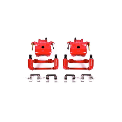 PowerStop Power Stop 03-05 Infiniti G35 Front Red Calipers w/Brackets - Pair S2690A