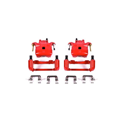PowerStop Power Stop 03-05 Infiniti G35 Front Red Calipers w/Brackets - Pair S2690A