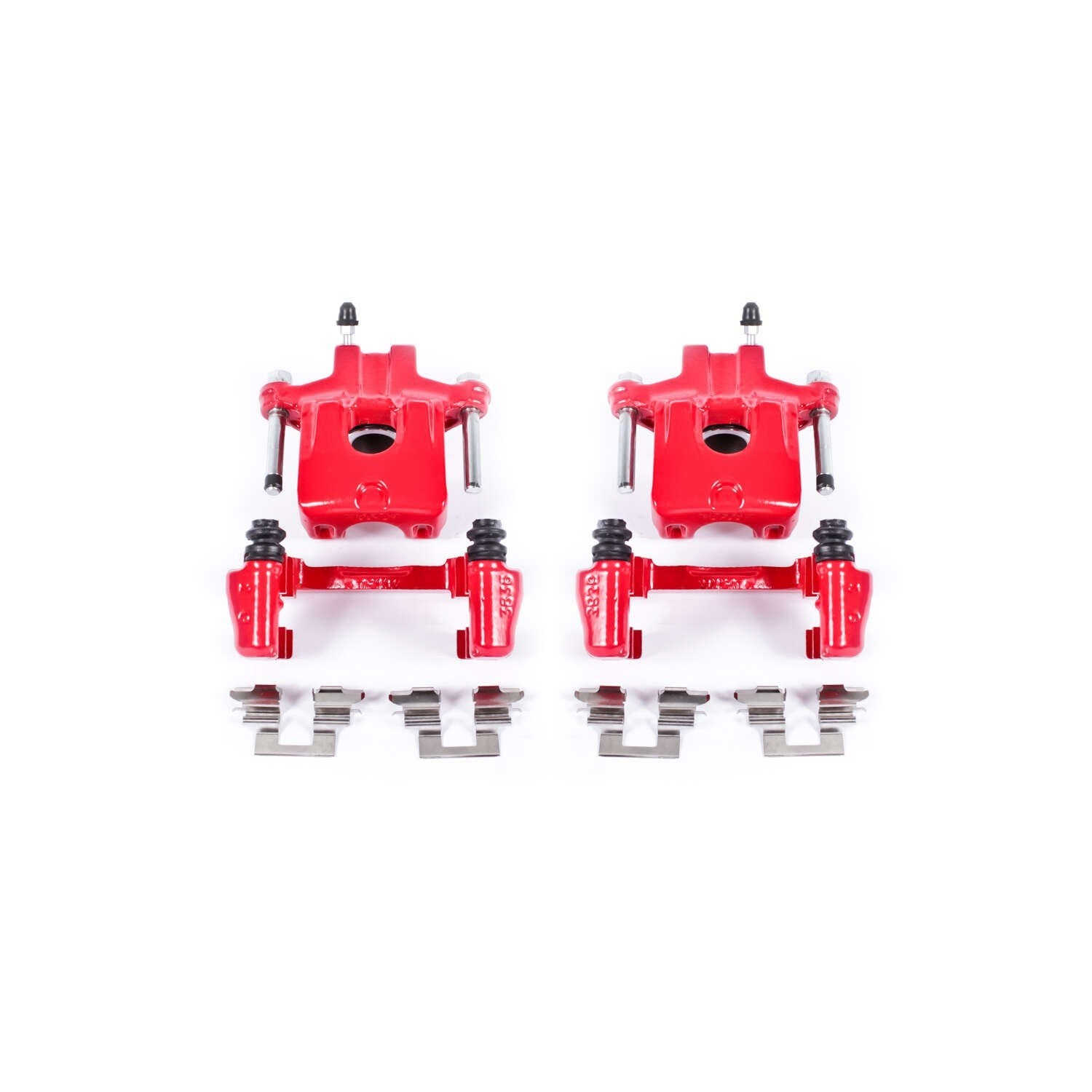 PowerStop Power Stop 05-07 Toyota Avalon Rear Red Calipers w/Brackets - Pair S2696