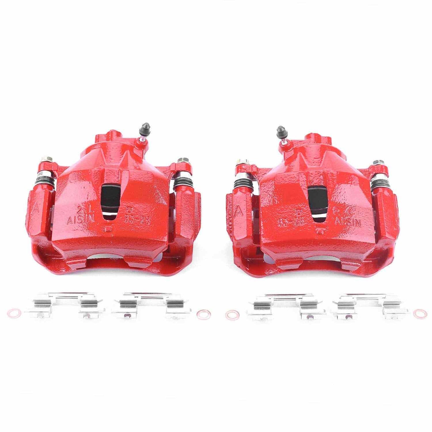 PowerStop Power Stop 02-06 Toyota Camry Front Red Calipers w/Brackets - Pair S2702