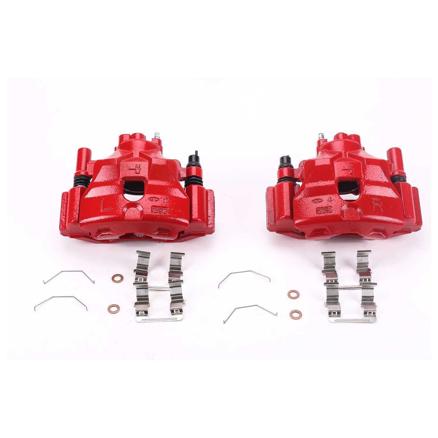 PowerStop Power Stop 03-05 Mazda 6 Front Red Calipers w/Brackets - Pair S2706