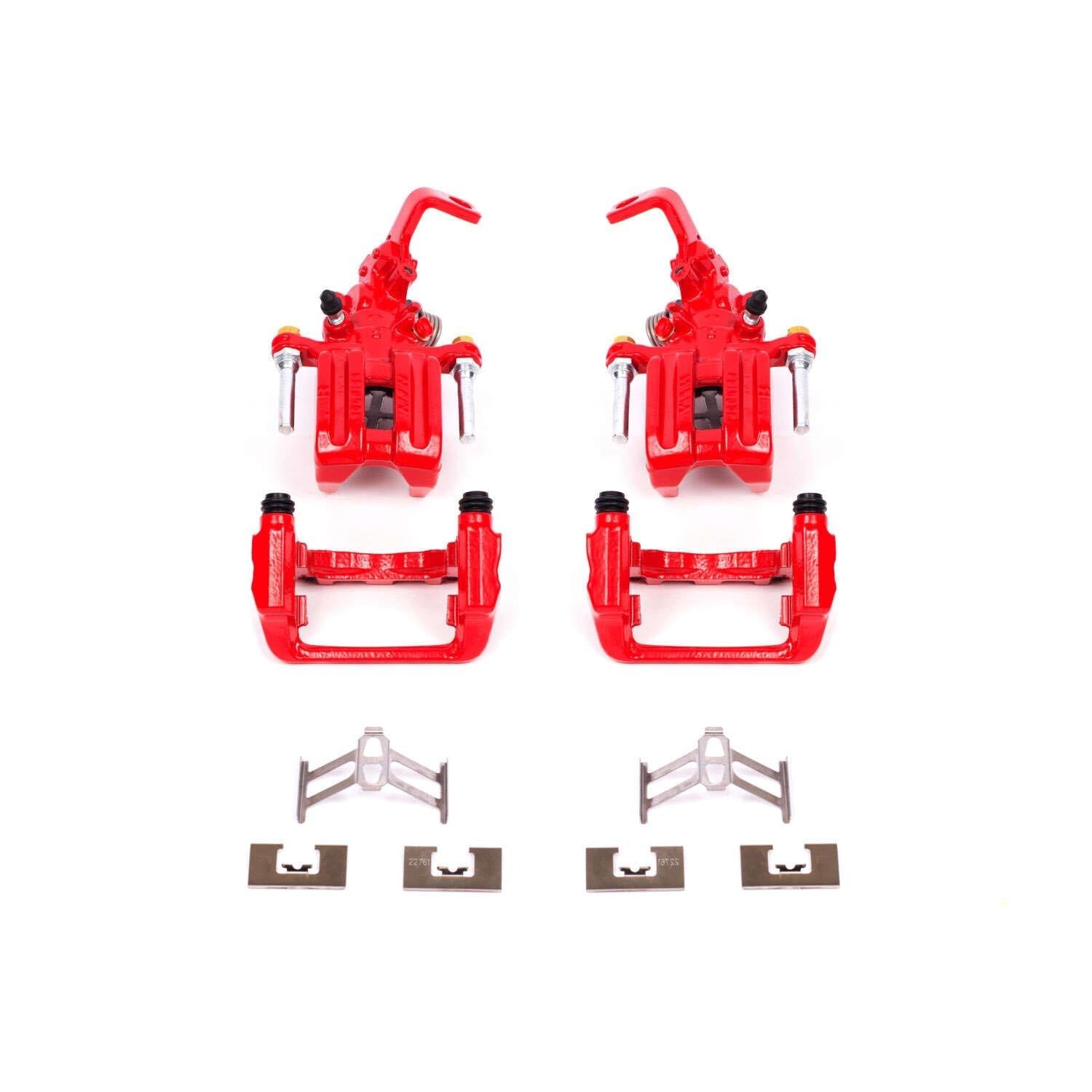 PowerStop Power Stop 00-09 Honda S2000 Rear Red Calipers w/Brackets - Pair S2730