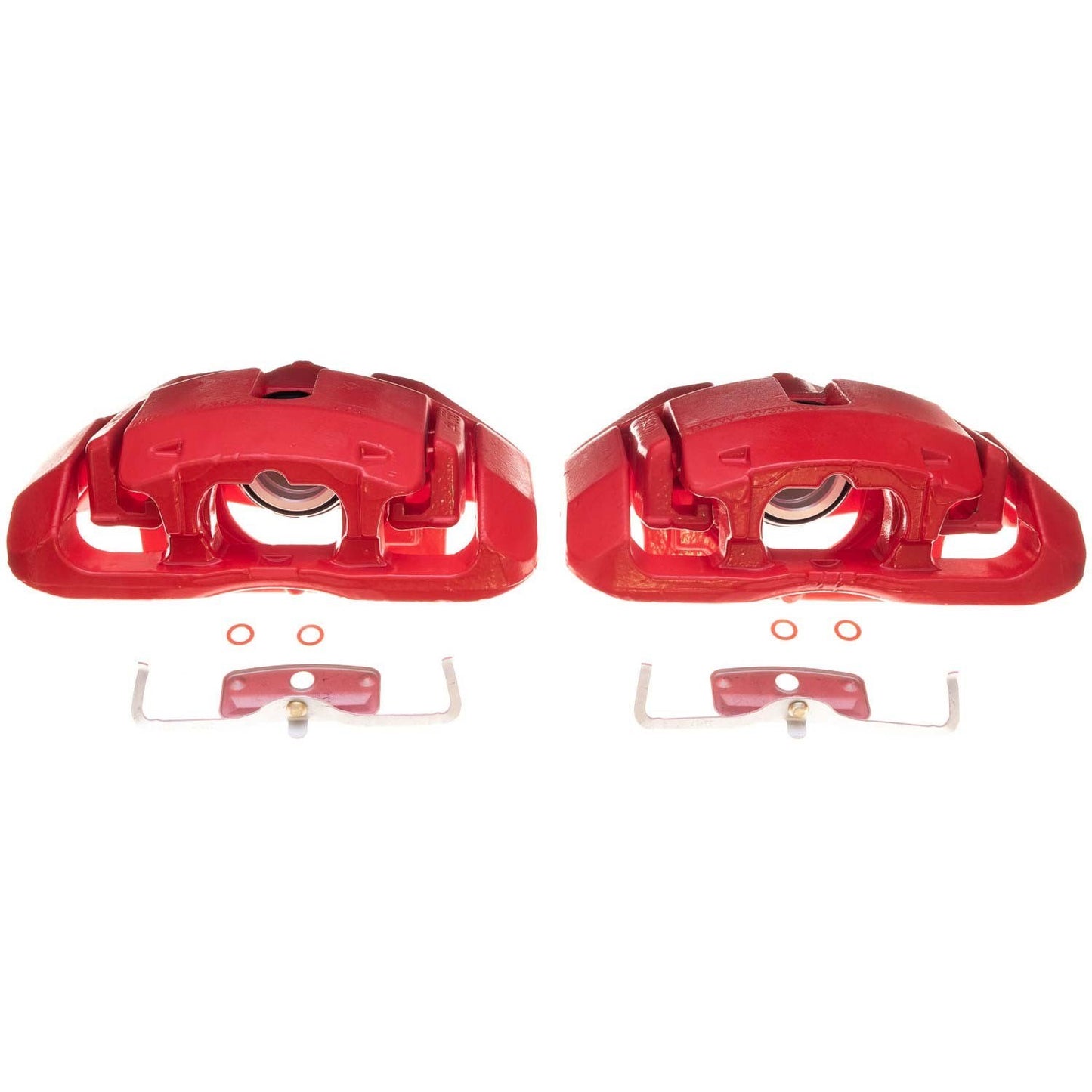 Power Stop 08-10 BMW 535i Front Red Calipers w/Brackets - Pair S2770