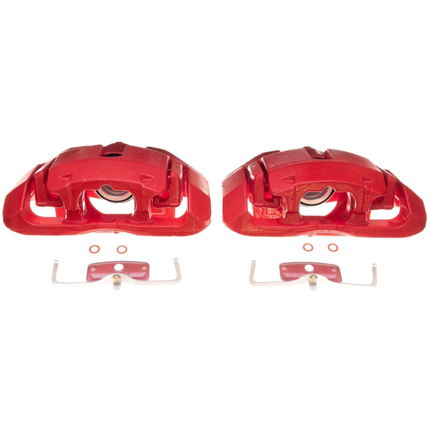 Power Stop 08-10 BMW 535i Front Red Calipers w/Brackets - Pair S2770