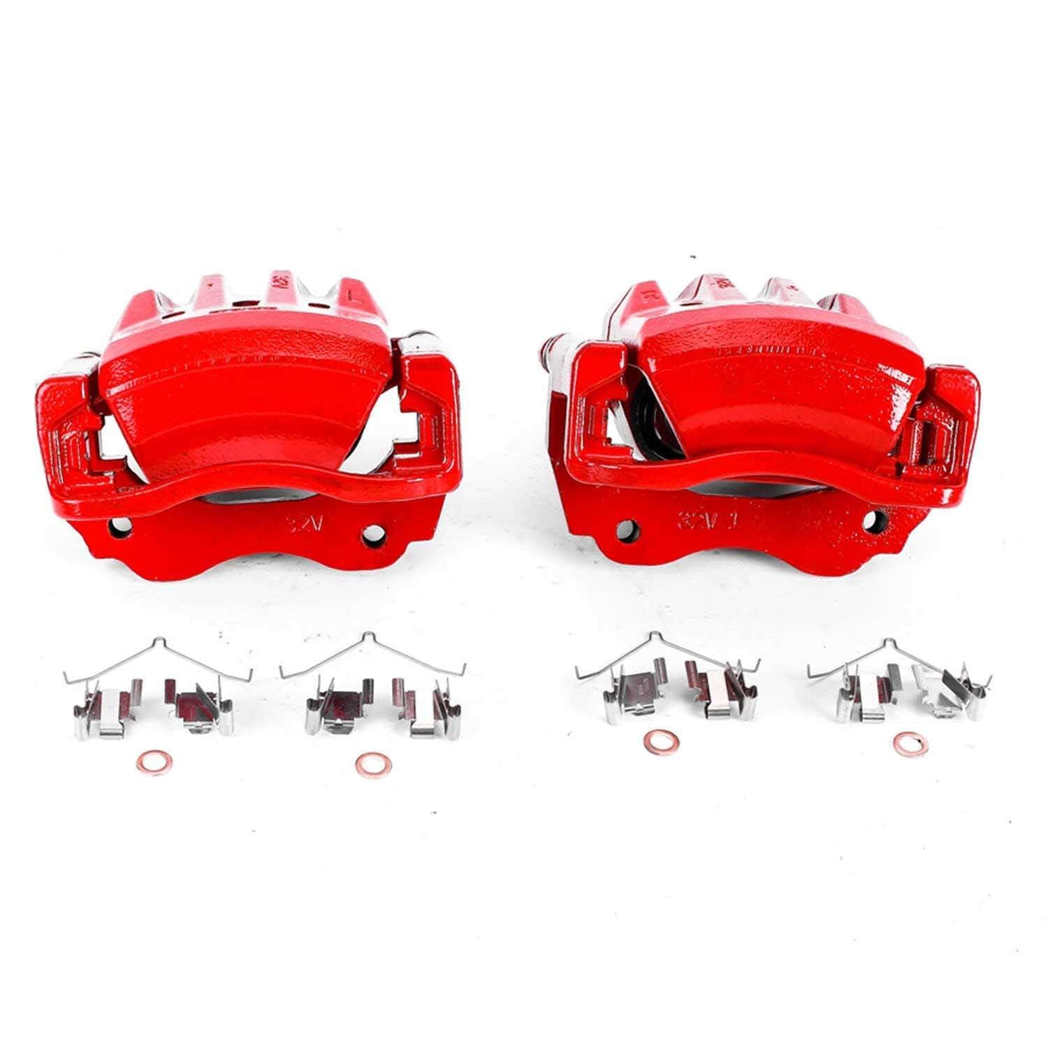 PowerStop Power Stop 98-05 Lexus GS300 Front Red Calipers w/Brackets - Pair S2774