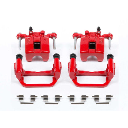 PowerStop Power Stop 03-05 Infiniti G35 Rear Red Calipers w/Brackets - Pair S2792