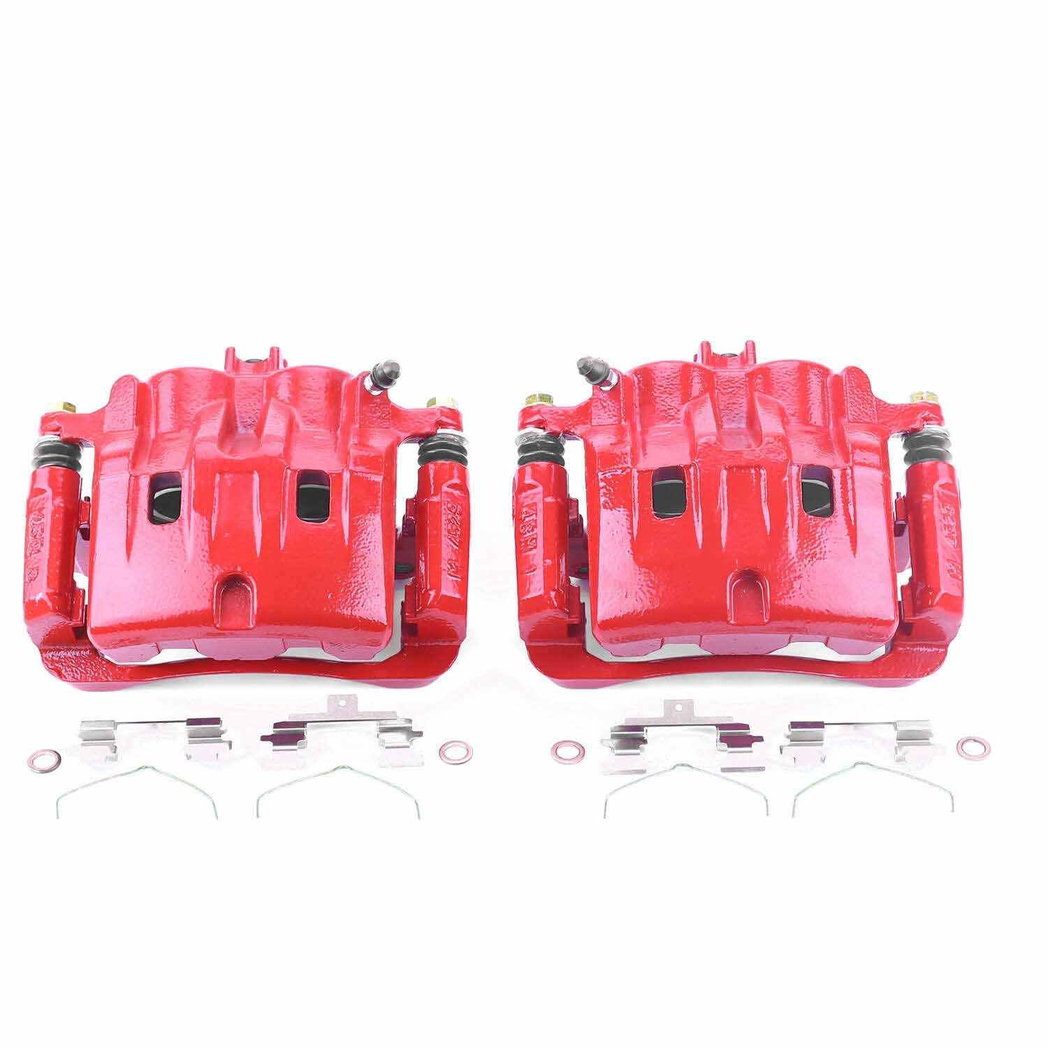 PowerStop Power Stop 03-06 Acura MDX Front Red Calipers w/Brackets - Pair S2818