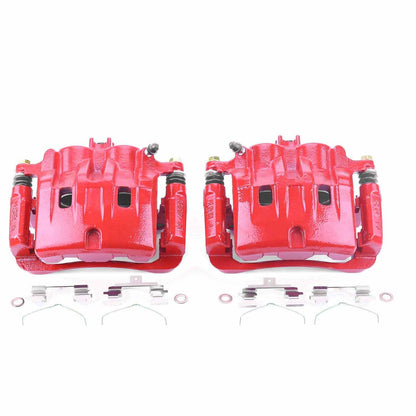 PowerStop Power Stop 03-06 Acura MDX Front Red Calipers w/Brackets - Pair S2818