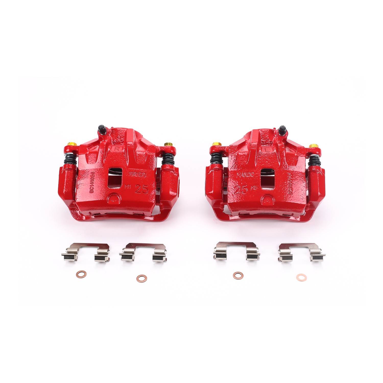 PowerStop Power Stop 04-05 Hyundai Sonata Front Red Calipers w/Brackets - Pair S2832