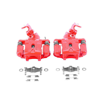 PowerStop Power Stop 01-05 Hyundai Elantra Rear Red Calipers w/Brackets - Pair S2854