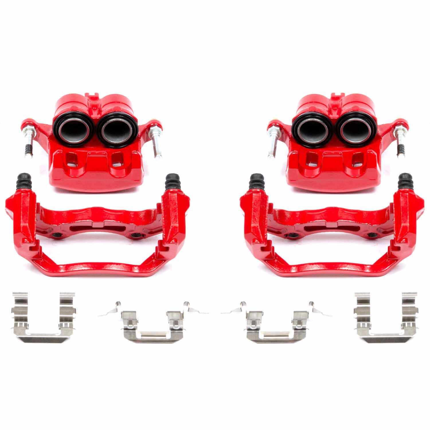 PowerStop Power Stop 05-07 Infiniti G35 Front Red Calipers w/Brackets - Pair S2870A