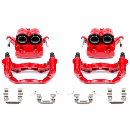 PowerStop Power Stop 05-07 Infiniti G35 Front Red Calipers w/Brackets - Pair S2870A