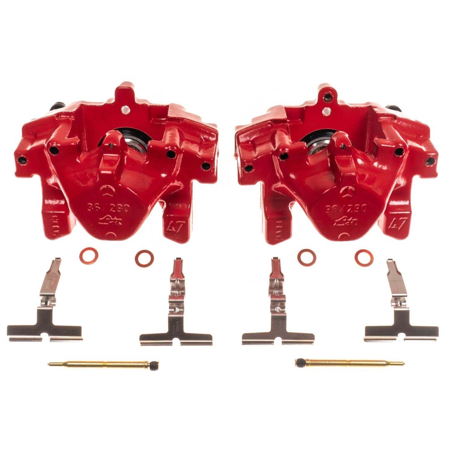PowerStop Power Stop 02-04 Mercedes-Benz C32 AMG Rear Red Calipers - Pair S2882