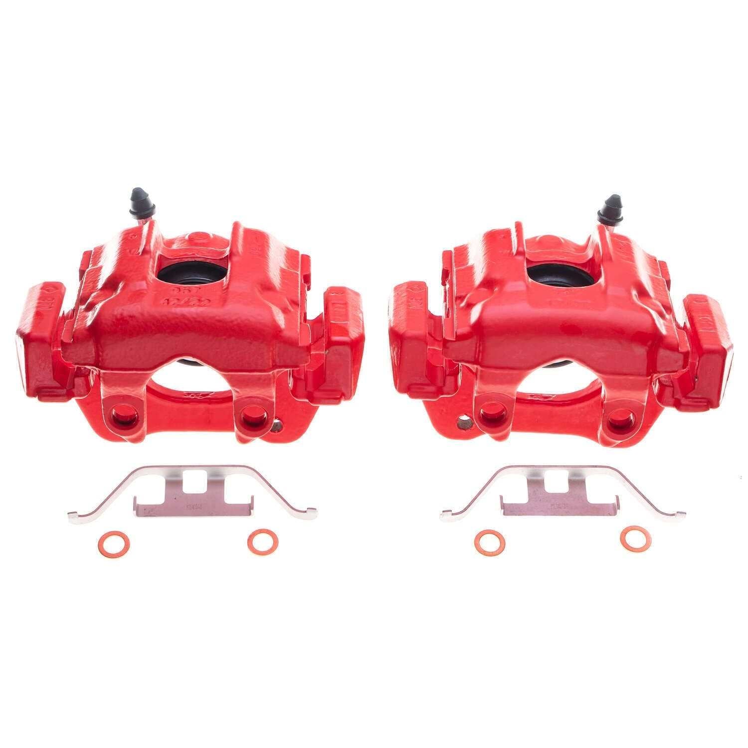 PowerStop Power Stop 04-10 BMW X3 Rear Red Calipers - Pair S2888