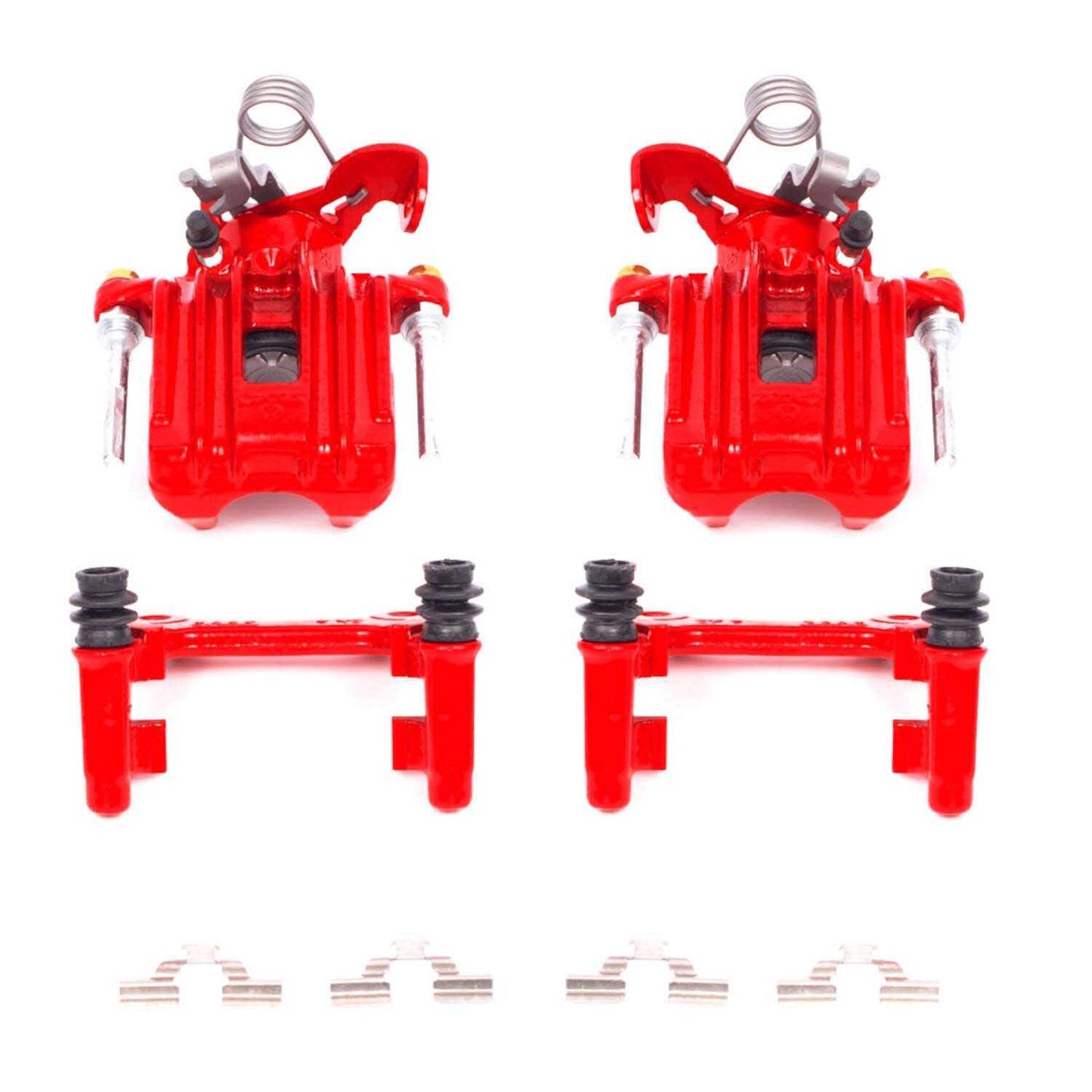 PowerStop Power Stop 03-05 Audi A4 Rear Red Calipers w/Brackets - Pair S2890A