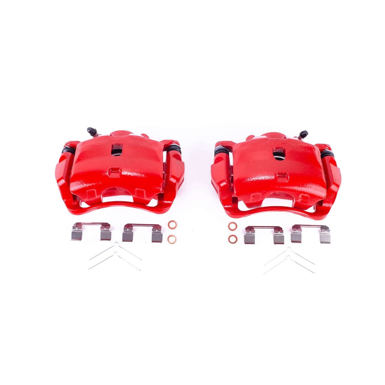 PowerStop Power Stop 13-15 Acura ILX Front Red Calipers w/Brackets - Pair S2916