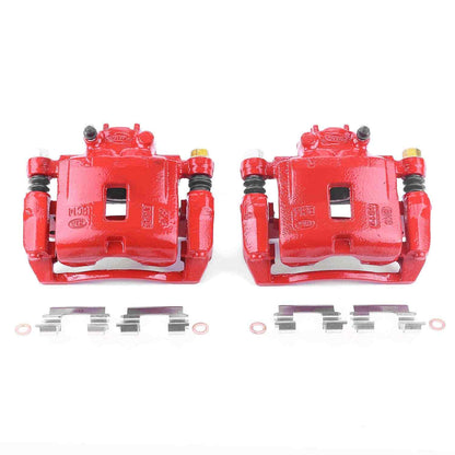 PowerStop Power Stop 03-05 Kia Rio Front Red Calipers w/Brackets - Pair S2918