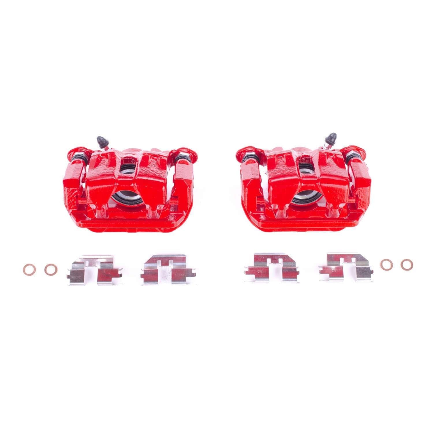 PowerStop Power Stop 06-14 Honda Ridgeline Rear Red Calipers - Pair S2928A
