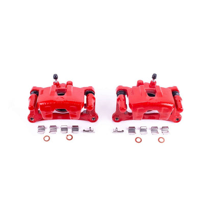 PowerStop Power Stop 04-08 Mitsubishi Endeavor Rear Red Calipers w/Brackets - Pair S2932