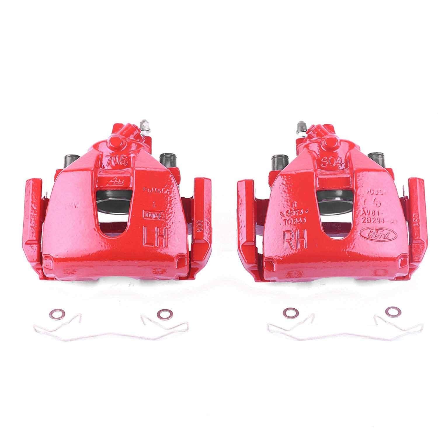 PowerStop Power Stop 08-13 Mazda 3 Front Red Calipers w/Brackets - Pair S2942B