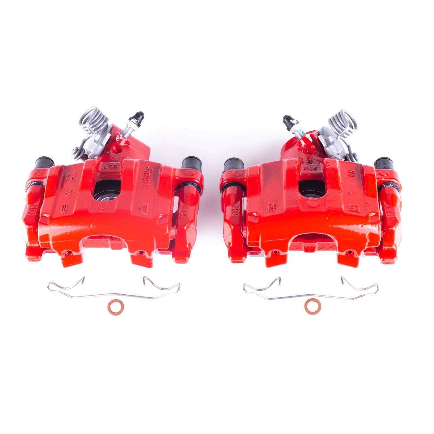 PowerStop Power Stop 04-13 Mazda 3 Rear Red Calipers w/Brackets - Pair S2954A