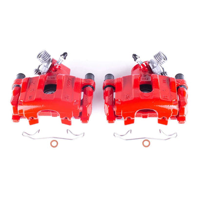 PowerStop Power Stop 04-13 Mazda 3 Rear Red Calipers w/Brackets - Pair S2954A