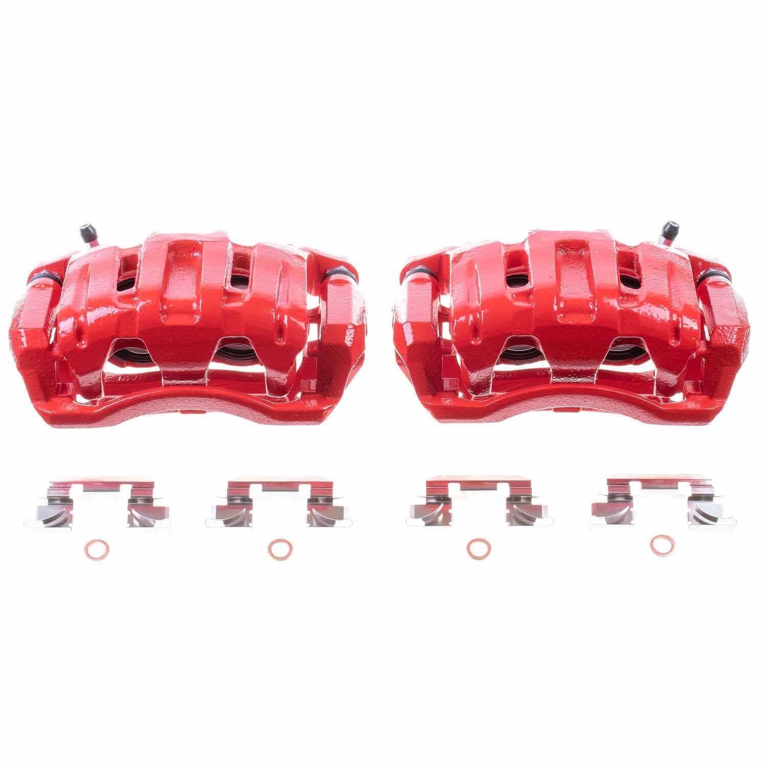 PowerStop Power Stop 07-12 Acura RDX Front Red Calipers w/Brackets - Pair S2958