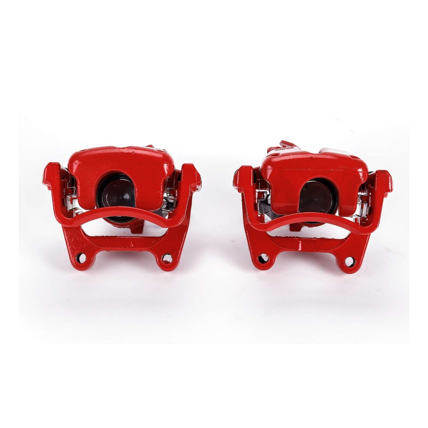 PowerStop Power Stop 06-08 Audi A3 Rear Red Calipers w/Brackets - Pair S2976A