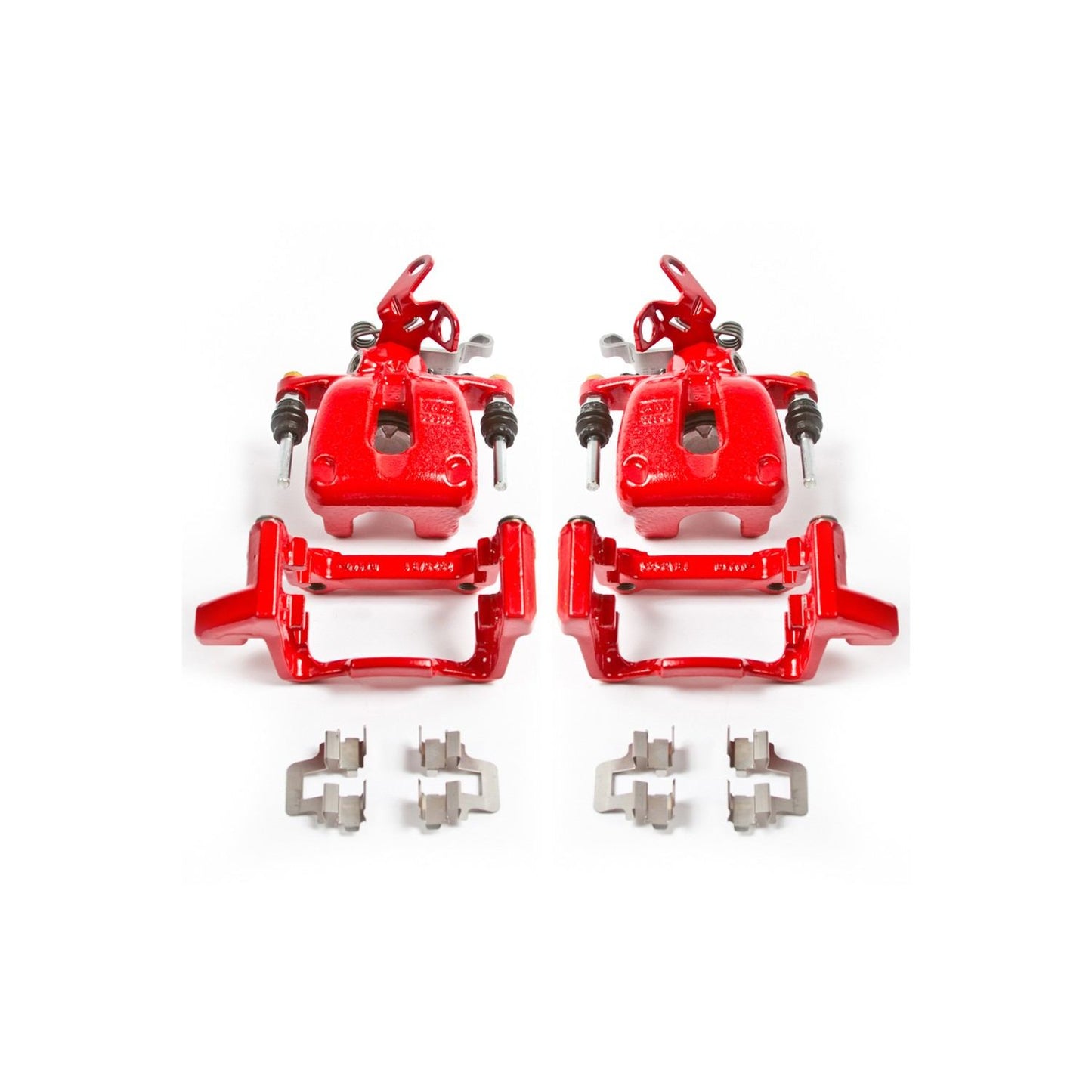PowerStop Power Stop 08-09 Audi A3 Rear Red Calipers w/Brackets - Pair S2976
