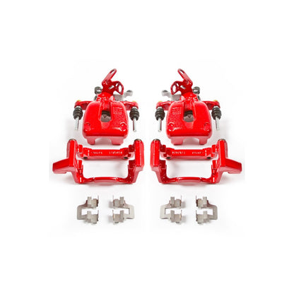PowerStop Power Stop 08-09 Audi A3 Rear Red Calipers w/Brackets - Pair S2976